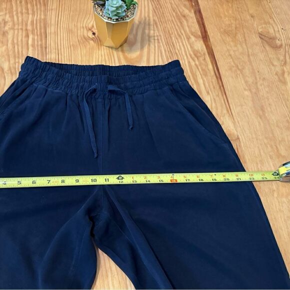 Maven West XS Silky Wash Tencel/Rayon Blend Drawstring Jogger Pants Navy Blue - Picture 8 of 10